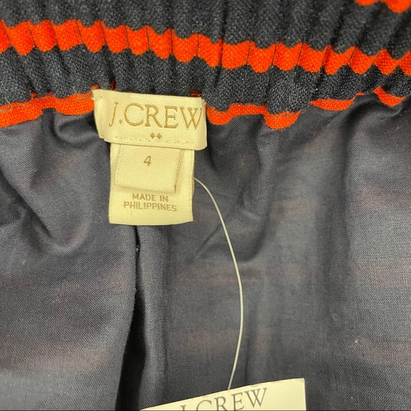 Navy/Red Striped J Crew Factory Skirt Size 4 - Picture 3 of 7